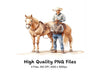 Cowboy and Horse Clipart Bundle