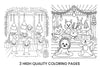 Christmas Animals Yoga Coloring Books