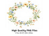 Pastel Floral Wreaths Clipart Bundle