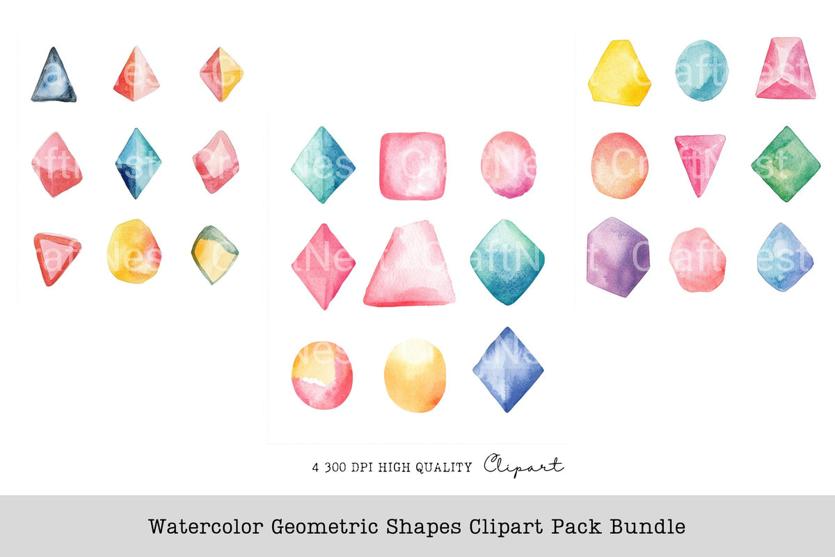 Geometric Shapes Clipart Bundle