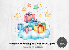 Holiday Gift Star Clipart Bundle - CraftNest - Digital Crafting and Art