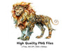 Intricate Steampunk Lion Clipart Bundle