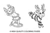 Reindeer Tangled in Tinsel Coloring Books