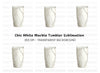 Chic White Marble Tumbler Clipart Bundle