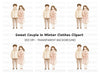Cute Couple Winter Clipart Bundle