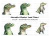 Cute Alligator Clipart Bundle