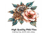 Elegant Steampunk Flower Bouquets Clipart Bundle