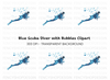 Scuba Diver Bubbles Clipart Bundle