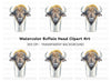 Buffalo Head Clipart Bundle