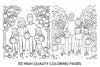 Kids Baking Pumpkin Pies Coloring Books