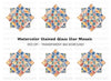 Stained Glass Star Clipart Bundle