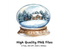 Winter Snow Globe Clipart Bundle
