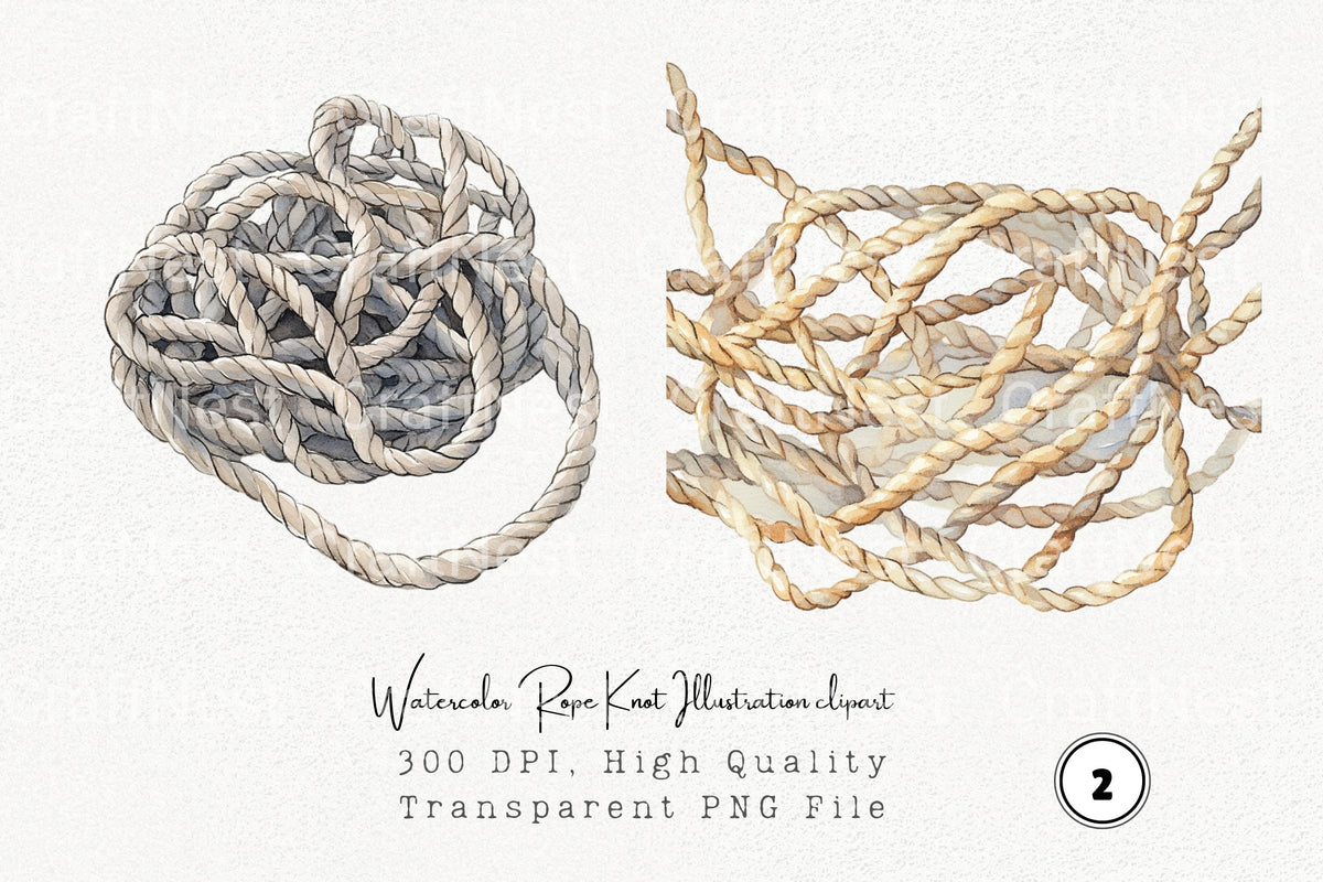 Rope Knot Illustration Clipart Bundle