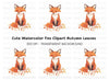 Cute Woodland Fox Clipart Bundle