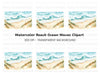 Ocean Beach Waves Clipart Bundle