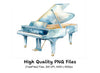 Elegant Grand Piano Clipart Bundle
