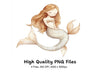 Sweet Mermaid Illustrations Clipart Bundle