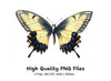 Yellow Swallowtail Butterflies Clipart Bundle