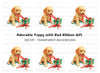 Cute Puppy Christmas Gift Clipart Bundle