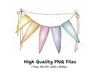 Simple Bunting Banner Clipart Bundle