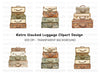 Vintage Suitcase Stacks Clipart Bundle