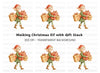 Christmas Elf with Gifts Clipart Bundle