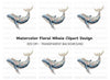 Floral Whale Clipart Bundle