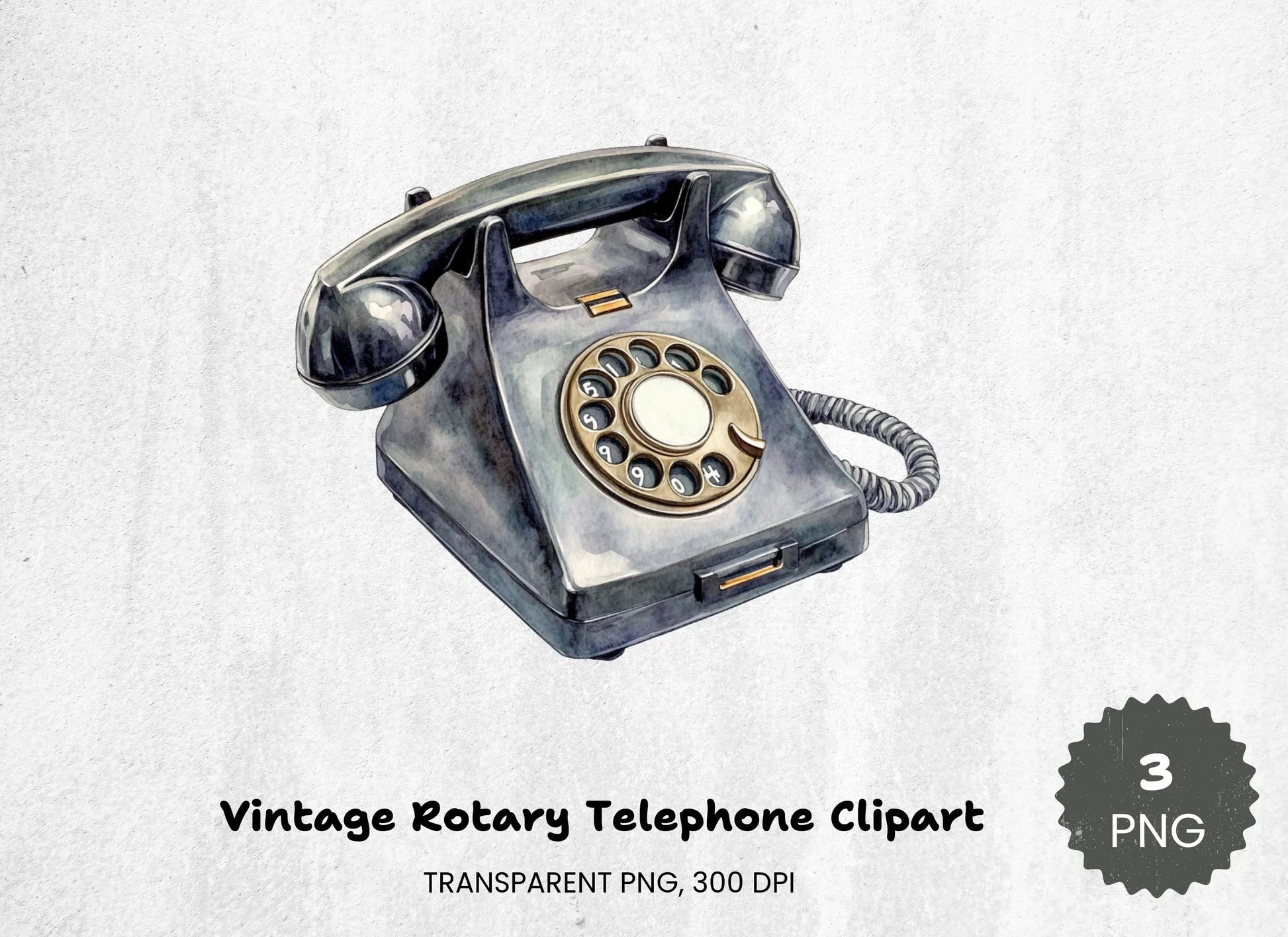 Vintage Rotary Telephone Clipart Bundle - CraftNest - Digital Crafting and Art