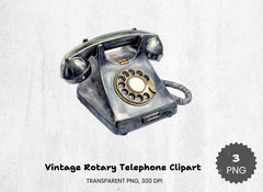 Vintage Rotary Telephone Clipart Bundle - CraftNest - Digital Crafting and Art