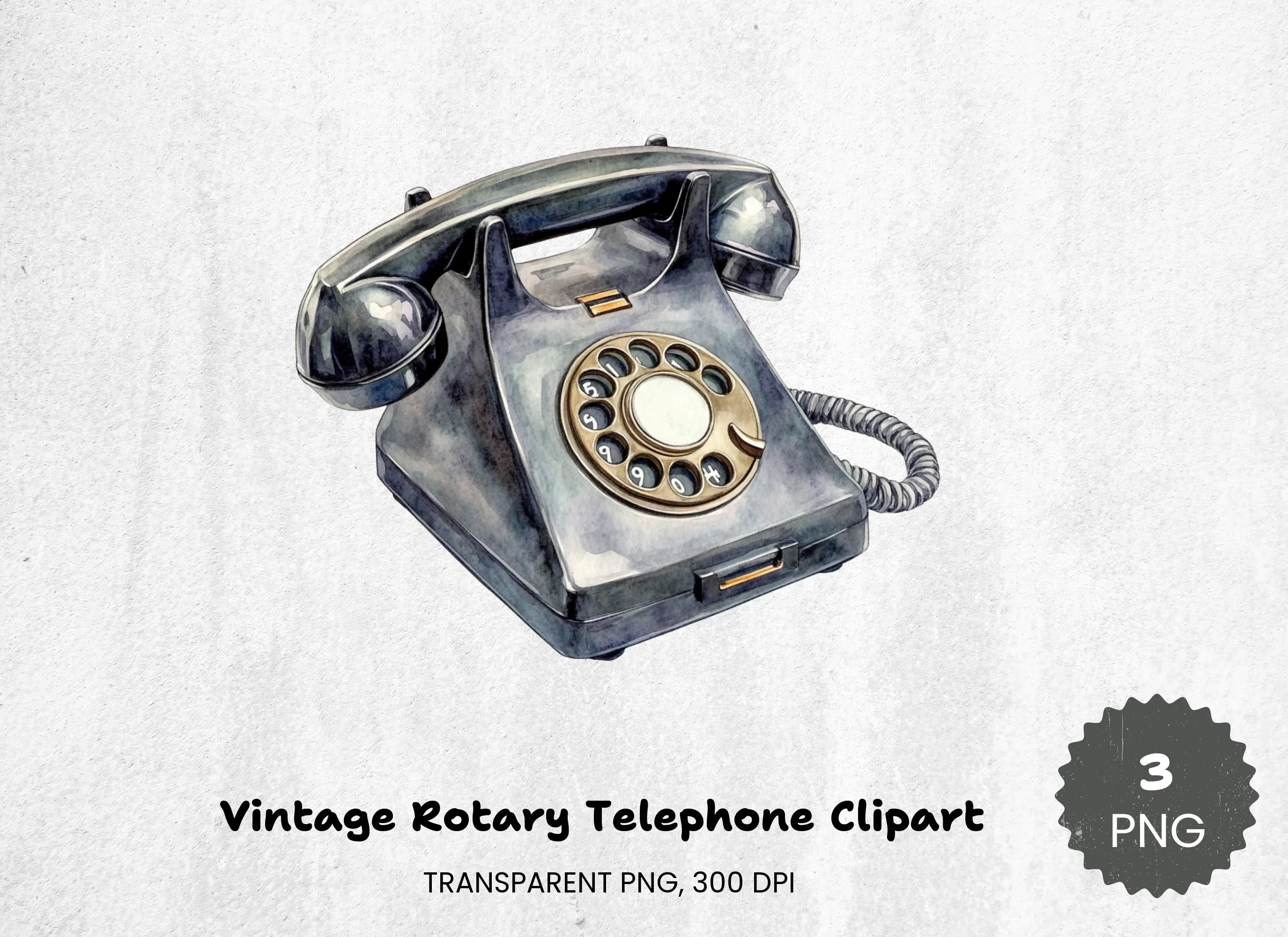 Vintage Rotary Telephone Clipart Bundle - CraftNest - Digital Crafting and Art