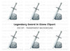 Excalibur Sword in Stone Clipart Bundle