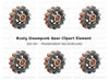 Rustic Steampunk Gear Clipart Bundle