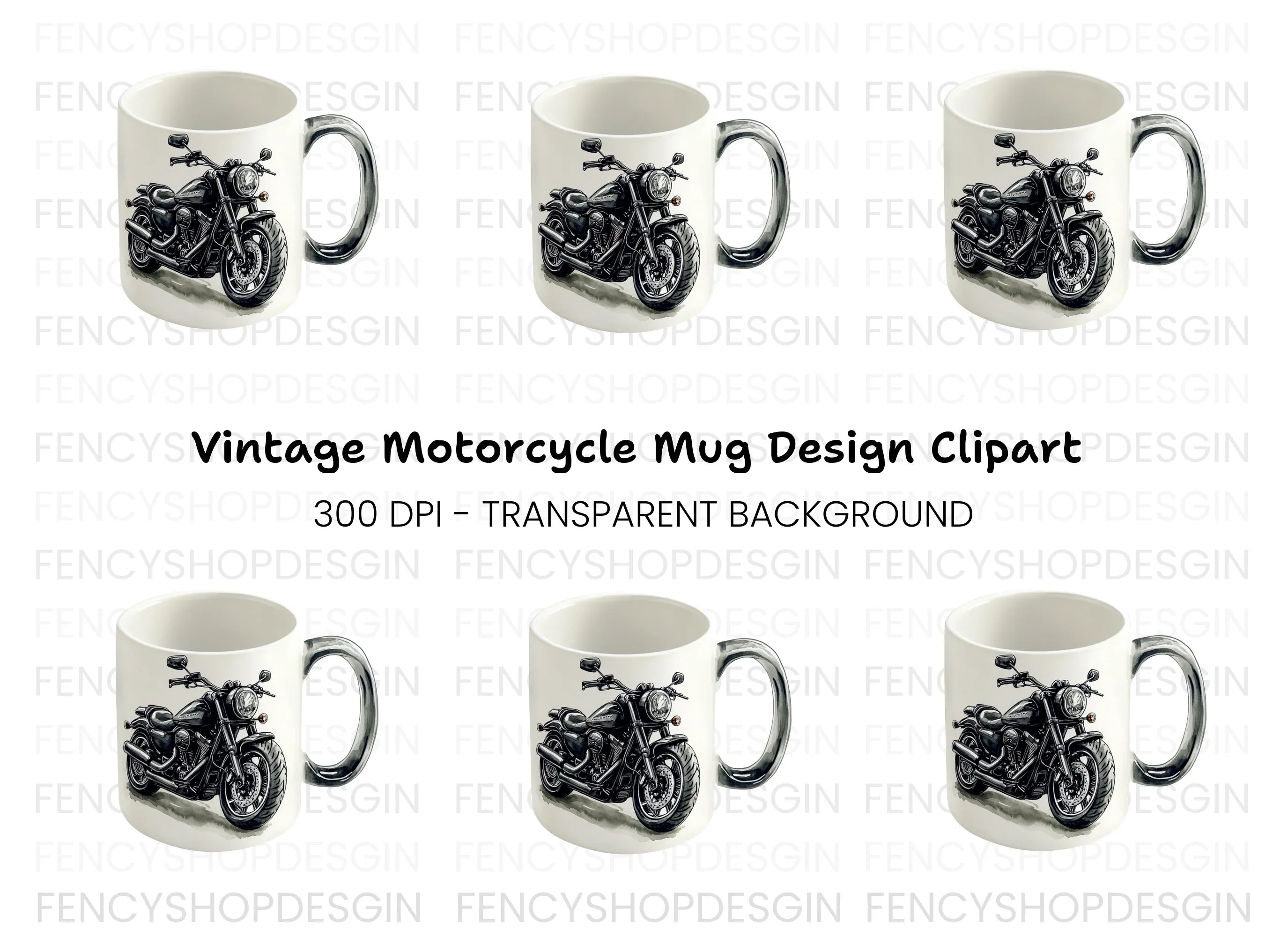 Motorcycle Clipart Bundle