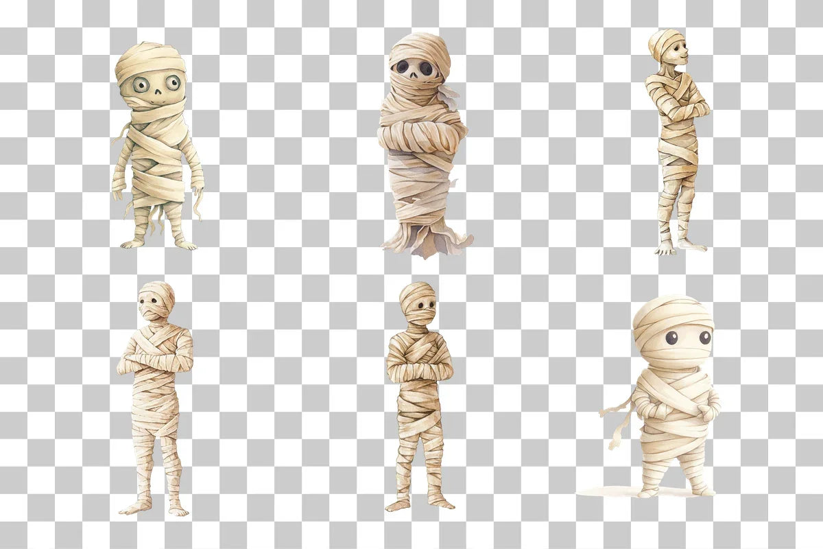 Halloween Mummy Character Clipart Bundle - CraftNest - Digital Crafting and Art