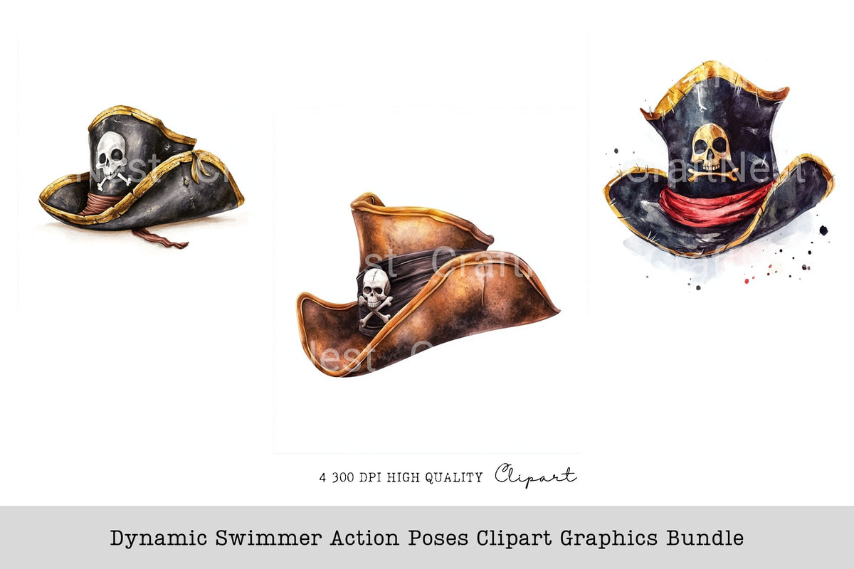 Dynamic Swimmer Action Poses Graphics Clipart Bundle