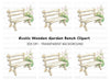 Wooden Bench with Pink Blooms Clipart Bundle