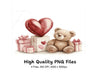 Teddy Bear with Heart and Presents Clipart Bundle
