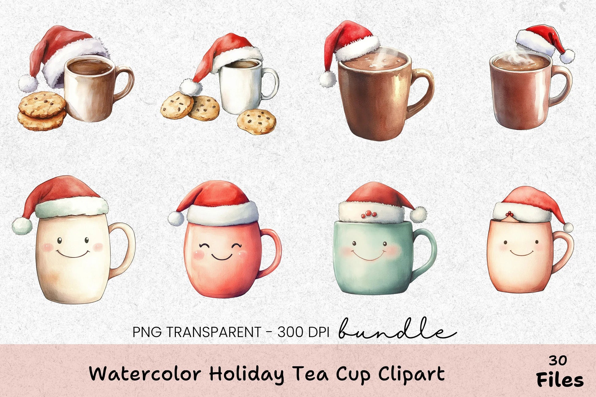 Holiday Tea Cup Clipart Bundle - CraftNest - Digital Crafting and Art