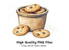 Delicious Chocolate Chip Cookies Clipart Bundle