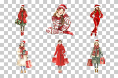 Christmas Shopping Outfit Clipart Bundle for Women - CraftNest - Digital Crafting and Art