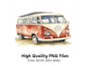 Vintage Camper Van Clipart Bundle