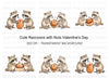 Cute Raccoons with Nuts Clipart Bundle