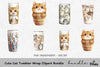 Cute Cat Tumbler Clipart Bundle