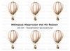 Vintage Hot Air Balloon Clipart Bundle