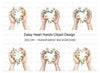 Daisy Chain Heart Clipart Bundle
