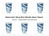 Blue Swirl Glass Clipart Bundle