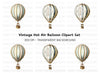 Vintage Hot Air Balloon Clipart Bundle