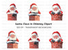 Jolly Santa Claus Chimney Clipart Bundle