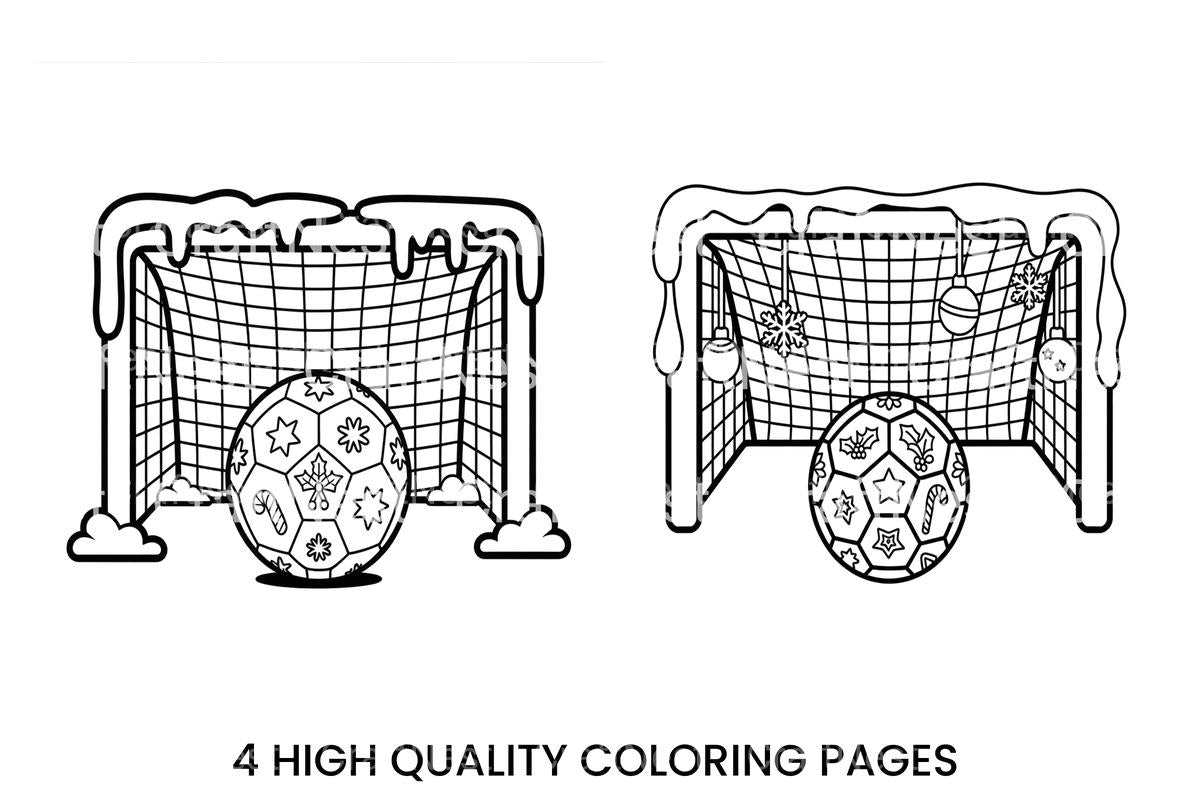 Christmas Soccer Goal Coloring Books