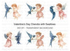 Cute Cherubs with Birds and Scrolls Clipart Bundle